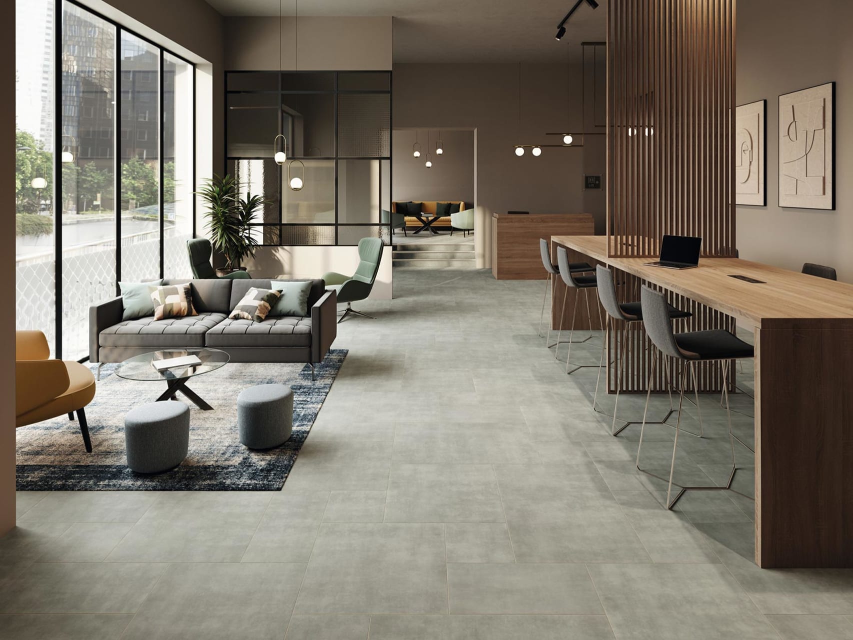 Grand Flagstone DC582 | An LVT Design floor for Commercial spaces